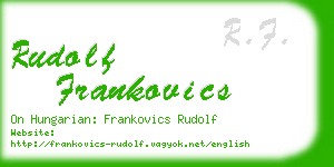 rudolf frankovics business card